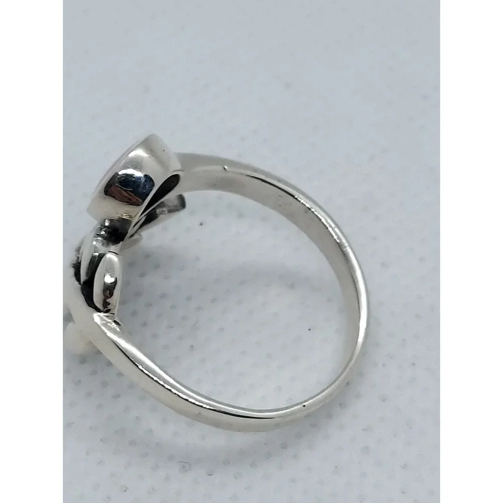 Sterling Silver‎ Pink Mother Of Pearl Ring Size 9.25